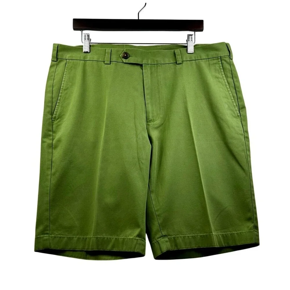 Brooks Brothers‎ 346 Shorts Mens W38 Chino Classic Fit Preppy Old Money Green